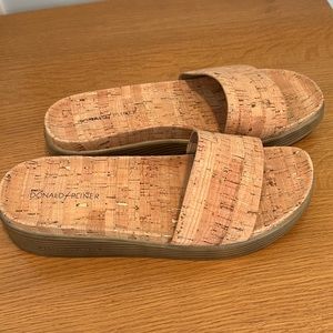 Donald Pliner Fiji Cork Platform Slide Sandals size 10